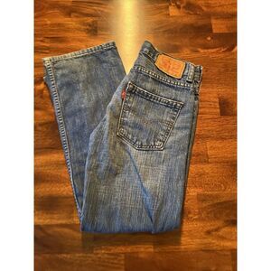 Levi's 569 Loose‎ Straight Blue Jeans Boys Size 10 Slim 23x25 Medium Wash Denim